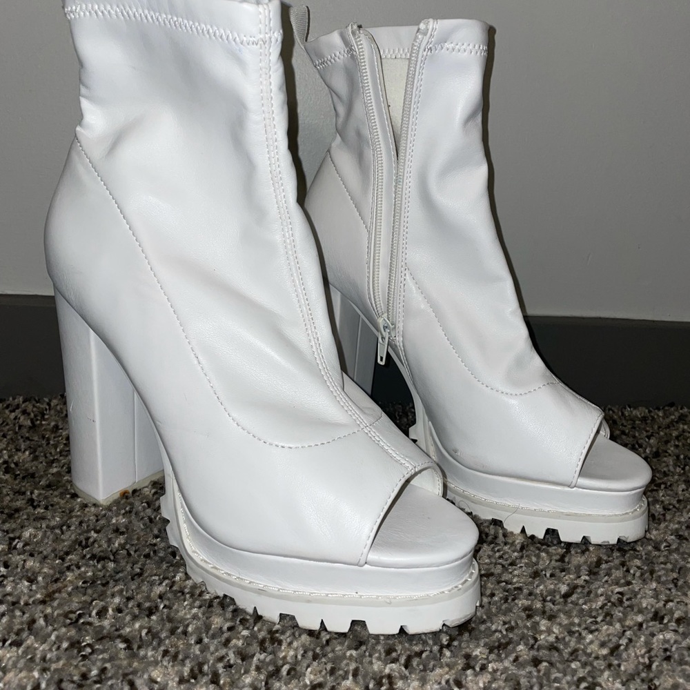 White booties from Simply 10 shoe store
